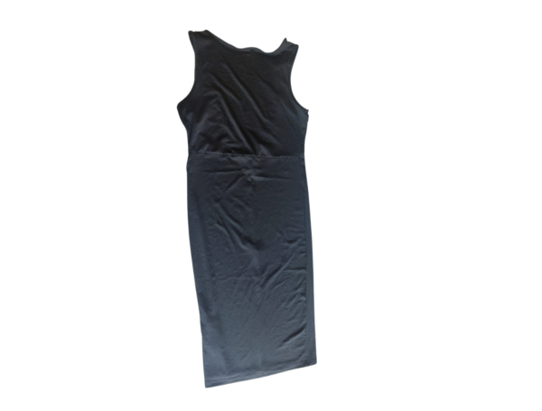 SHEIN Women's Black Sleeveless Midi Dress with Lace Detail - Size L