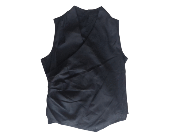 SHEIN Women's Black Ketan Fabric Wrap Vest - Size XL