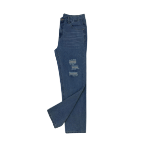 NEWTUSFAN Men's Light Wash Distressed Straight Leg Jeans - Size 32