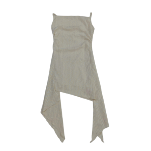 SHEIN Women's Cream Ribbed Asymmetrical Hem Mini Dress - Size M