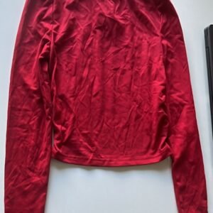SHEIN Women's Red Long Sleeve Crop Top - Size L
