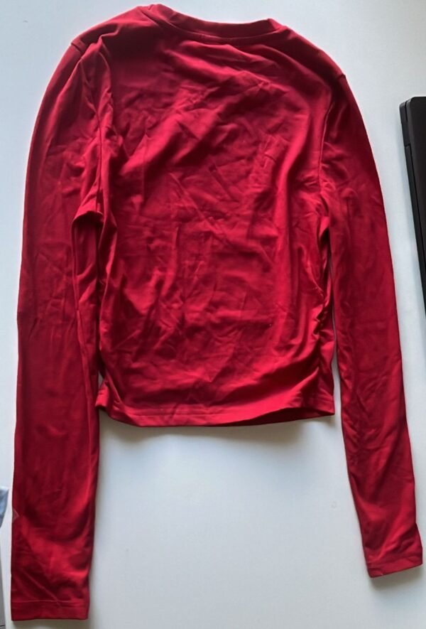 SHEIN Women's Red Long Sleeve Crop Top - Size L