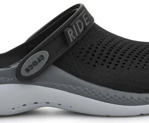 Crocs Crocband Clog Kids' - Black with White Stripe, EU Size 27