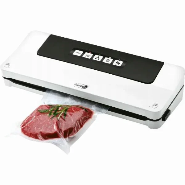 SWITCH ON Automatic Food Vacuum Sealer Machine - White & Black for Food Preservation