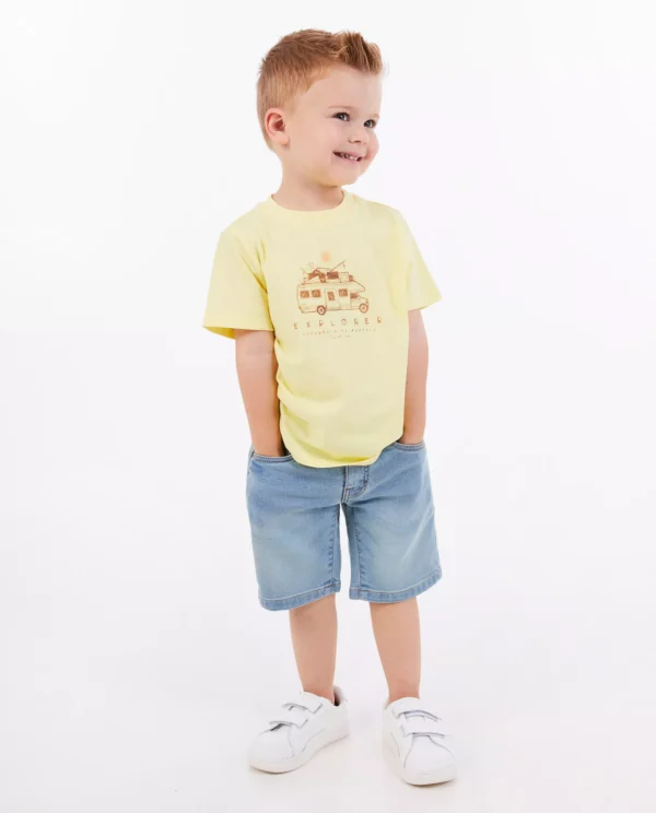 BESTies Light Blue Kids Denim Shorts – Classic Slim Fit Jean Shorts, Size 158 (12–13 Years)