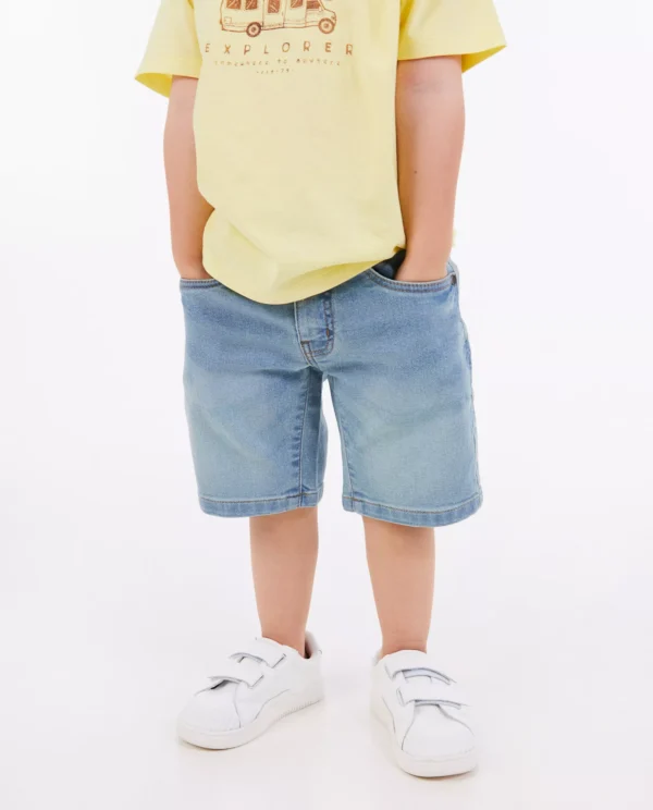 BESTies Light Blue Kids Denim Shorts – Classic Slim Fit Jean Shorts, Size 158 (12–13 Years)
