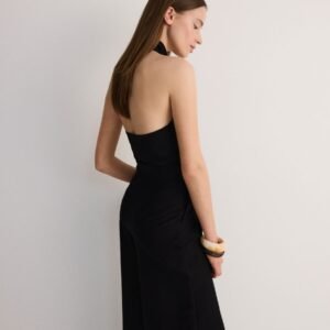 Logifirst Women's Black Asymmetrical Ruched Long Sleeve Sheath Dress (Size L)