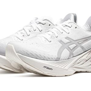 ASICS NOVABLAST Performance Running Shoes - White and Metallic Accent