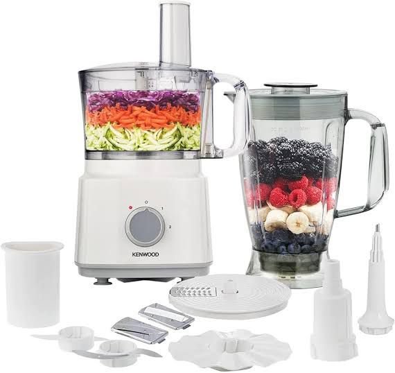 KENWOOD MultiPro Compact Food Processor and Blender with Attachments (White)