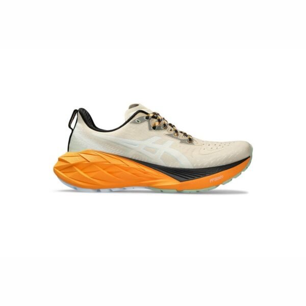 ASICS NOVABLAST Performance Running Shoes - Cream/Beige and Bright Orange