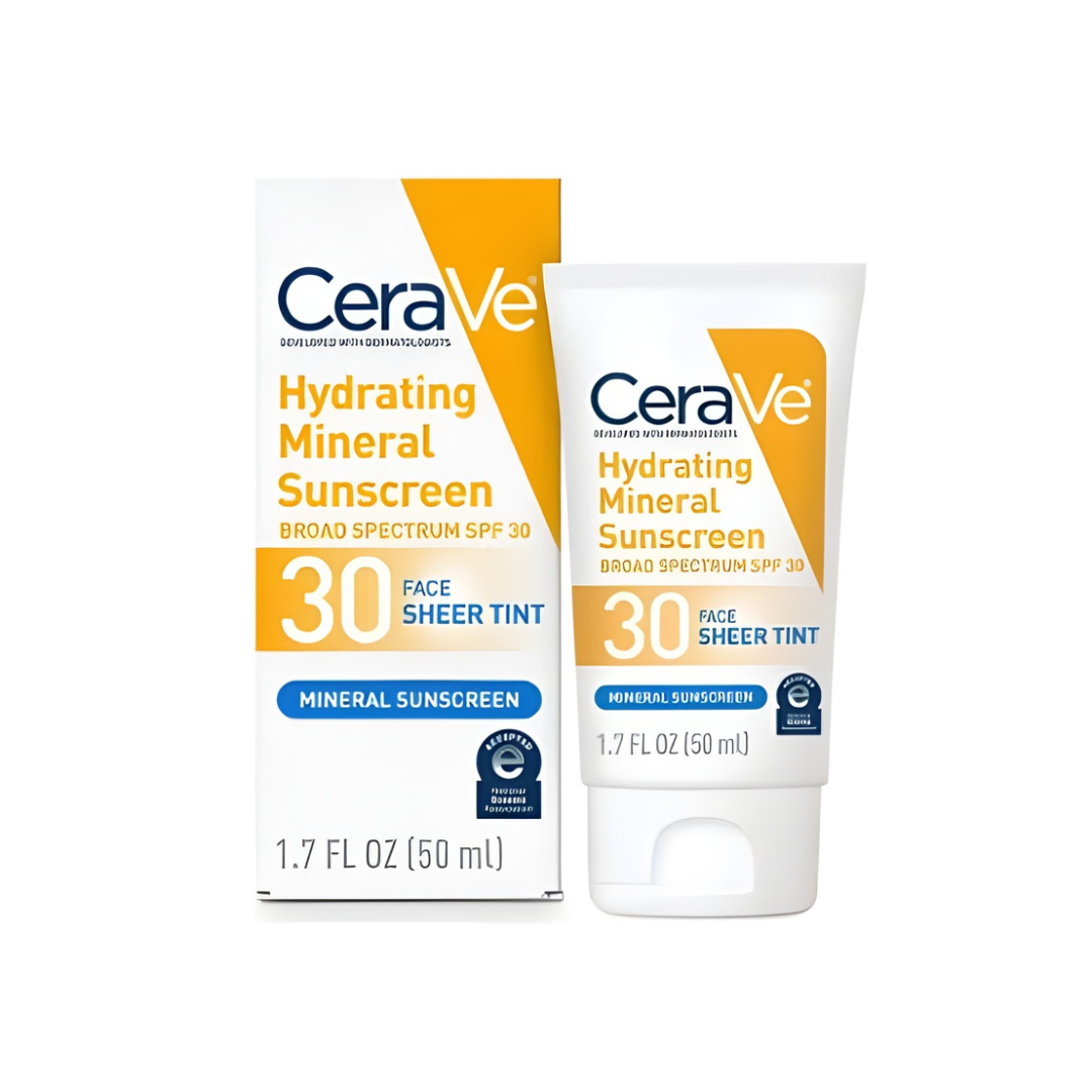 CeraVe Hydrating Mineral Sunscreen SPF 30, Face Sheer Tint
