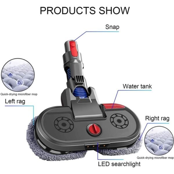 OJA T16 Multi-Function Cordless Electric Spin Mop with Water Spray, LED Searchlight & 380ml Tank