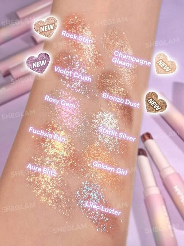 SHEGLAM Crystal Glow Multi-Use Stick | Shimmer Eyeshadow, Highlighter & All-Over Glaze