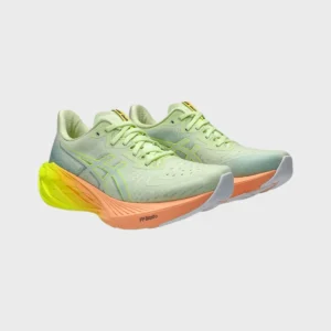 ASICS NOVABLAST Performance Running Shoes - Mint Green and Sunset Orange