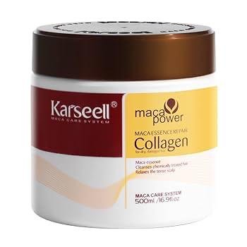 Karseell Maca Power Collagen Hair Mask - Deep Repair Treatment with Argan Oil for Dry & Damaged Hair (500ml)