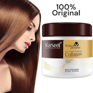 Karseell Maca Power Collagen Hair Mask - Deep Repair Treatment with Argan Oil for Dry & Damaged Hair (500ml)
