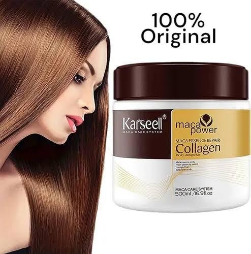 Karseell Maca Power Collagen Hair Mask - Deep Repair Treatment with Argan Oil for Dry & Damaged Hair (500ml)