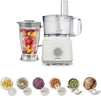 KENWOOD MultiPro Compact Food Processor and Blender with Attachments (White)