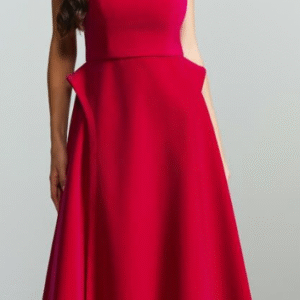 Femi9 Women’s Strapless Red Midi Dress