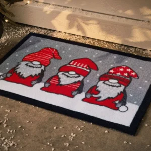 LIVARNO Christmas Gnome Welcome Doormat (40x60cm) - Festive Holiday Indoor/Outdoor Mat