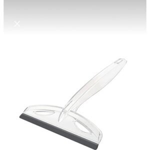 Bath Bliss Deluxe Stainless Steel Shower Squeegee with Clear Acrylic Handle & Suction Hook