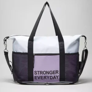 MAX "Stronger Everyday" Mesh Panel Gym Tote with Crossbody Strap