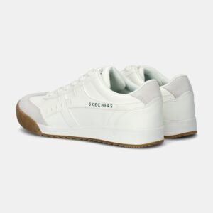 (Skechers Men's Classic Sport Sneaker - White with Gum Outsole - Comfort & Casual Style (Size 41))