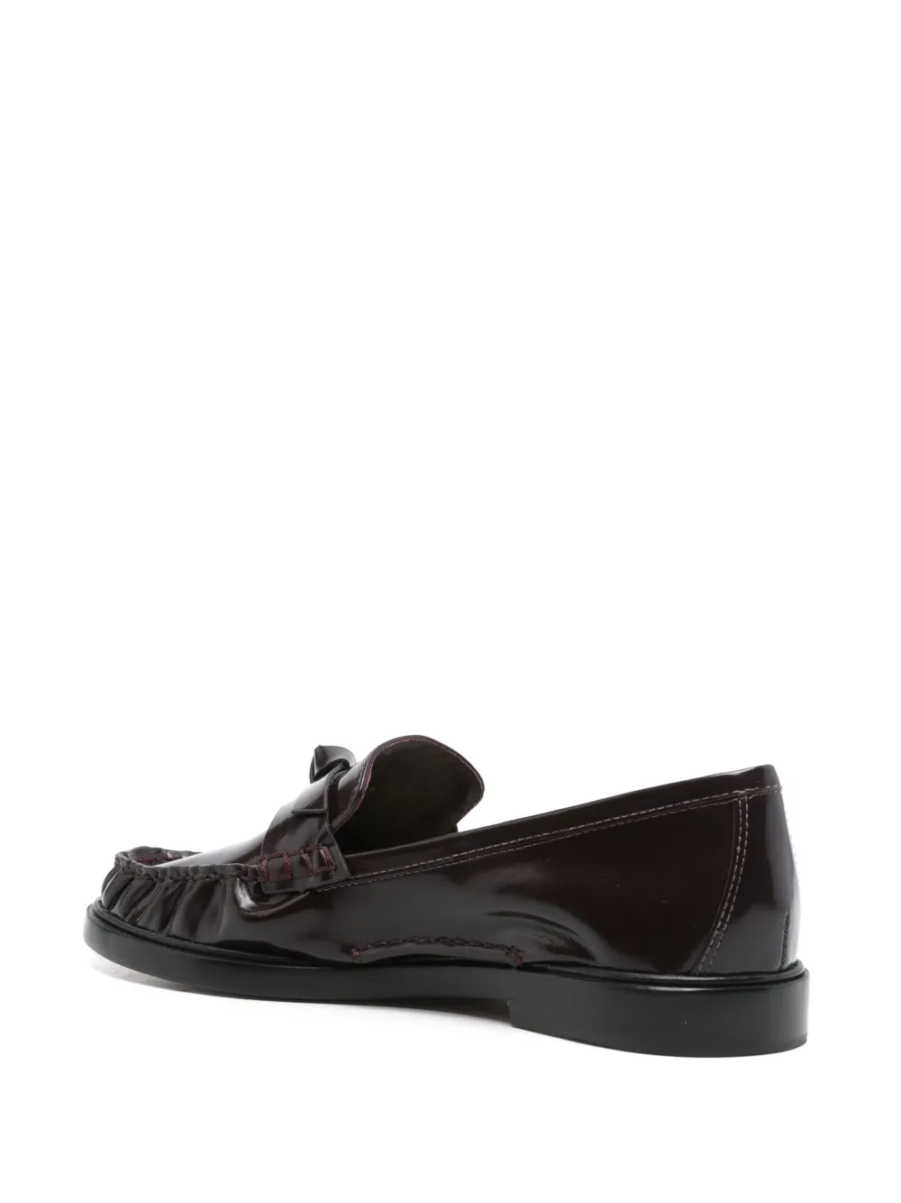 Charles & Keith Burgundy Patent Platform Penny Loafers