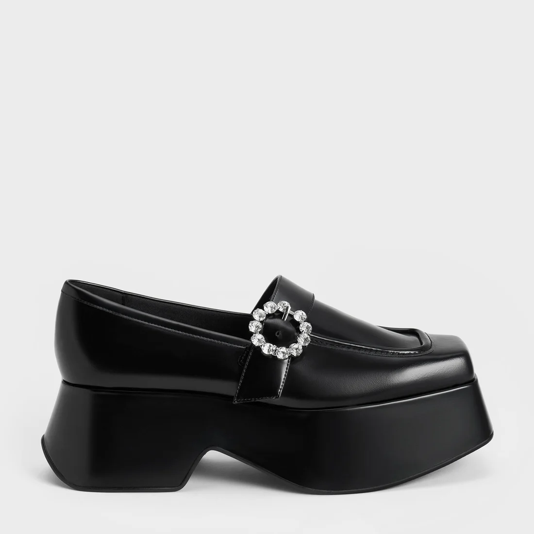 Charles & Keith Gem-Buckle Platform Mary Jane Pumps (Size 37)