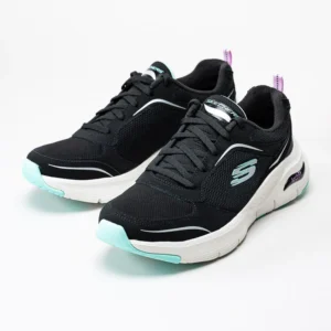 Skechers Skech-Air Dynamo Women's Black & Mint Athletic Trainer - Air Cushioned Midsole (Size 38)