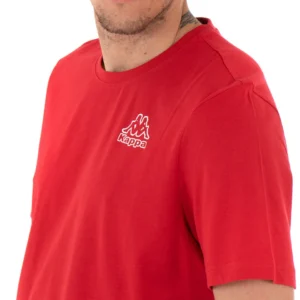 Kappa Men's Logo T-Shirt | Classic Red Crew Neck | Size L