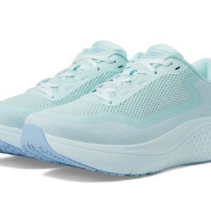 Skechers Max Cushioning Aqua/Mint Women's Running Shoes - Highly Cushioned Midsole - Breathable Mesh (Size 38)
