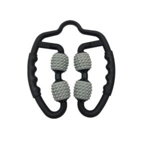 FORM FIT Deep Tissue Muscle Massage Roller - Black & Gray Quad Roller Recovery Tool