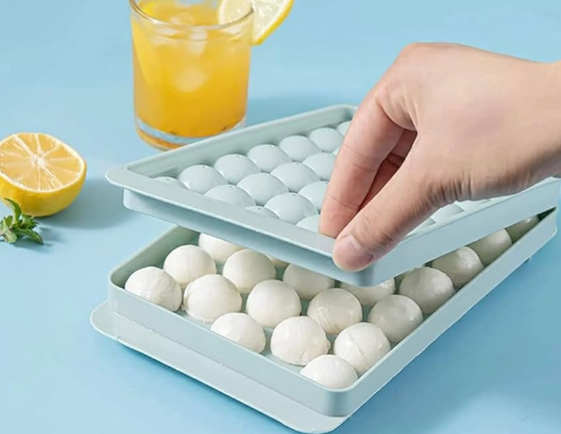 CWC Sphere Ice Cube Tray with Lid - Reusable Ice Ball Maker