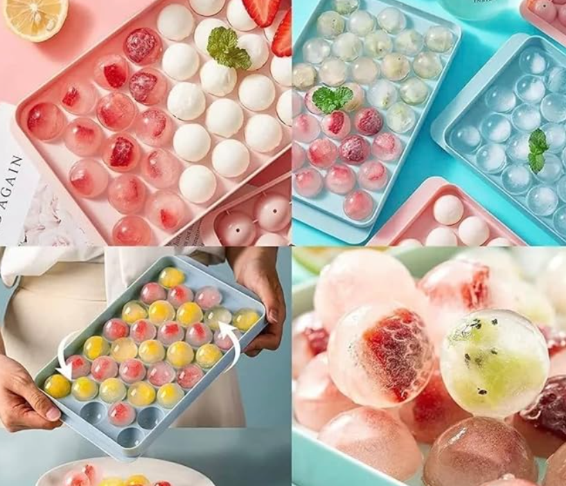 CWC Sphere Ice Cube Tray with Lid - Reusable Ice Ball Maker