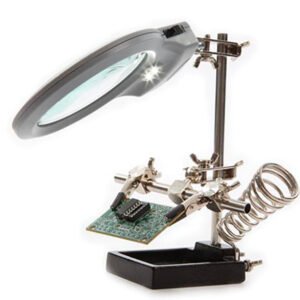 Parkside Helping Hand LED Magnifier with Soldering Iron Holder | 2.5x & 5x Magnification