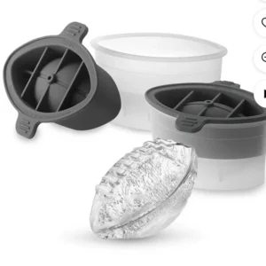 Tovolo Set of 2 Football Ice Molds - Sphere Ice for Sports Fans