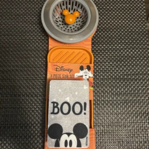 Disney Mickey Mouse "BOO!" Halloween 3 Piece Sink Set - Strainer, Mat & Scrubber