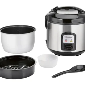 SilverCrest Automatic Rice Cooker with Non-Stick ILAQ® CERLADON® Coating, 400W, 1 Liter