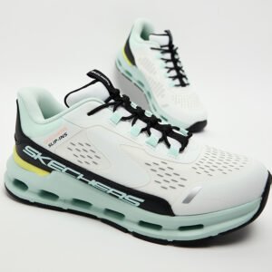 Skechers Hands-Free Slip-Ins - White and Mint Green Athletic Walking Shoes