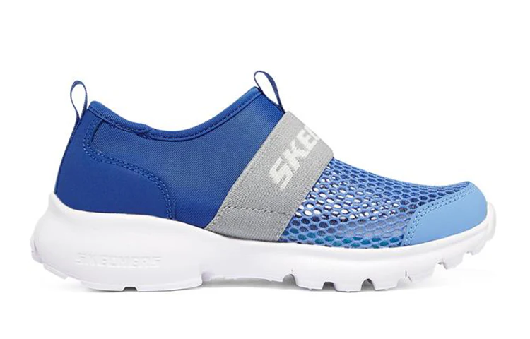 Skechers Kids' Razor Flex - Airy Colour – Blue & Grey Slip-On Sneakers (Size 30)