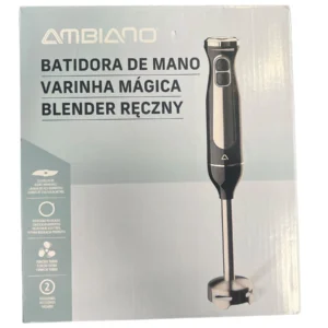 Ambiano Hand Blender with Stainless Steel Blades, Adjustable Speed, and Turbo Function