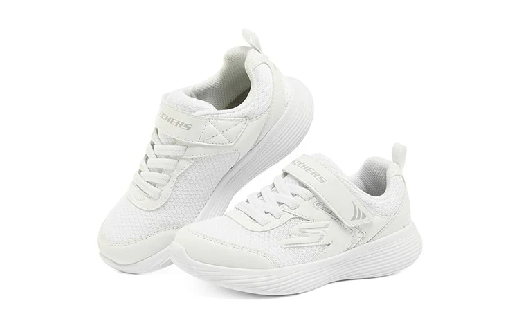 Skechers Kids' Bounder - Radiant White Sports Sneakers | Size 34