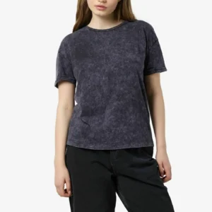 Noisy May Women's Acid Wash Cropped T-Shirt - Washed Black
