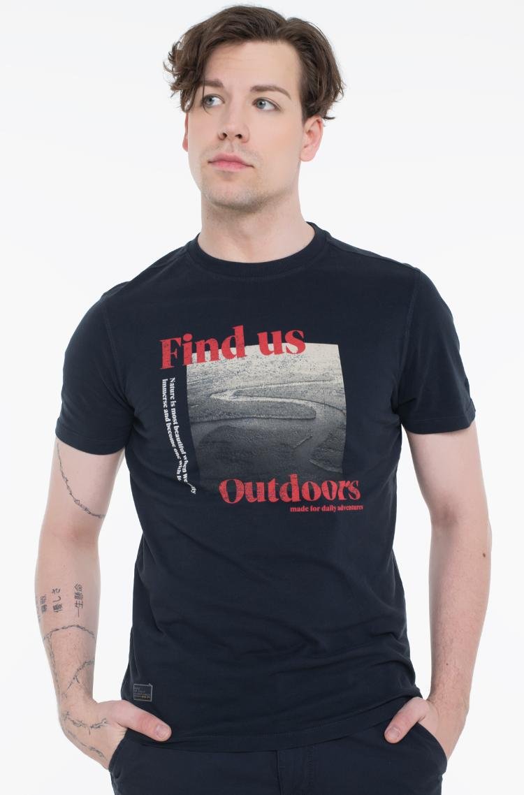 Camel Active Men's Navy 'Find Us Outdoors' Graphic T-Shirt