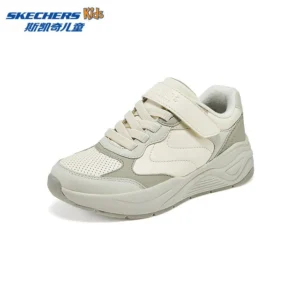 Skechers Kids' Uno Lite - Gen Chill Adjustable Strap Fashion Sneakers (Off-White/Beige)