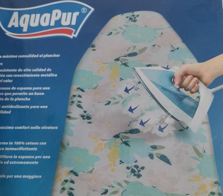 AquaPur Universal Ironing Board Cover - 3-Layer Heat Reflective Padded Cover (One Size)