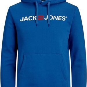 Jack & Jones Men's Classic Logo Pullover Hoodie - Royal Blue