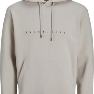 JACK & JONES Men's Basic Logo Pullover Hoodie | Classic Fit Hooded Sweatshirt