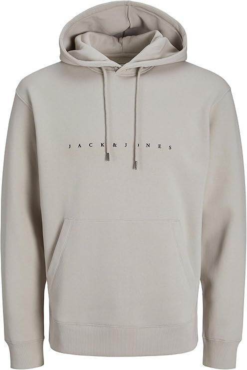 JACK & JONES Men's Basic Logo Pullover Hoodie | Classic Fit Hooded Sweatshirt